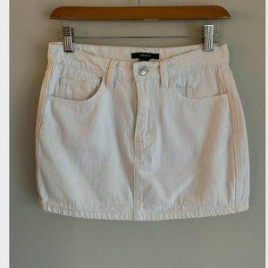 White Denim Skirt